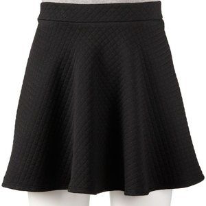 Joe B Quilted Black Skater Skirt